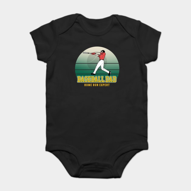 Baseball dad home run expert Baby Bodysuit by Prinyos
